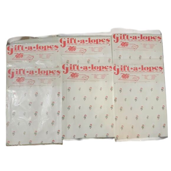 Vintage 1985 Christmas Tyvek Mailing Envelopes 6 Self Sealing New Old Stock - Picture 2 of 5
